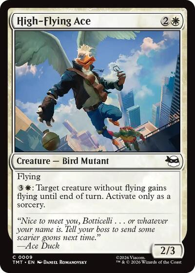 2026 Magic: The Gathering: Teenage Mutant Ninja Turtles (TMT) - High Flying Ace (#9, Common) (, Near Mint)