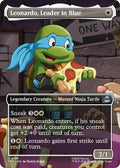 2026 Magic: The Gathering: Teenage Mutant Ninja Turtles (TMT) - Leonardo Leader in Blue Borderless (#196, Uncommon) (, Near Mint)