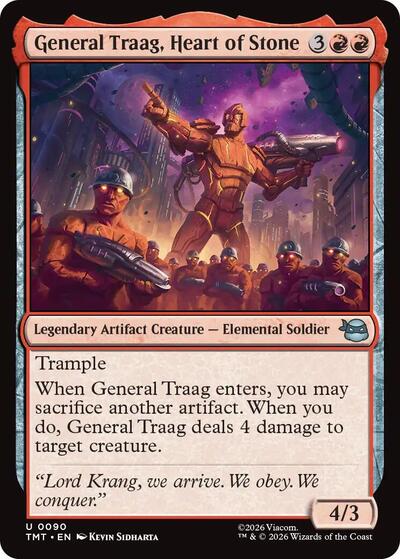 2026 Magic: The Gathering: Teenage Mutant Ninja Turtles (TMT) - General Traag Heart of Stone (#90, Uncommon) (, Near Mint)