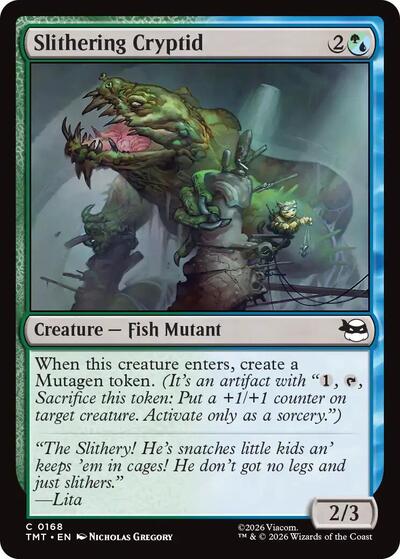 2026 Magic: The Gathering: Teenage Mutant Ninja Turtles (TMT) - Slithering Cryptid (#168, Common) (, Near Mint)