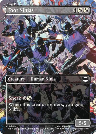 2026 Magic: The Gathering: Teenage Mutant Ninja Turtles (TMT) - Foot Ninjas Borderless (#209, Common) (, Near Mint)