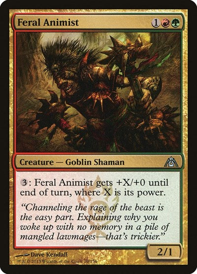 2013 Magic: The Gathering: Dragon's Maze (DGM) - Feral Animist (#70, Uncommon) (, Near Mint)