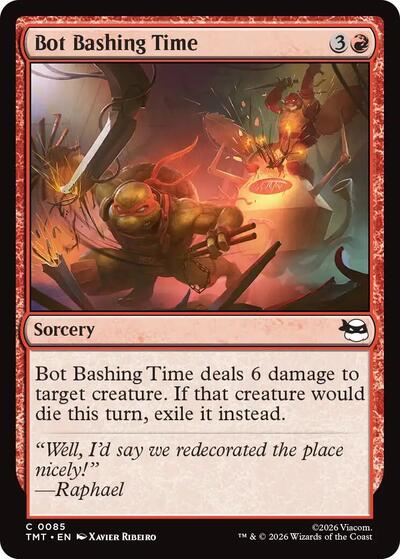 2026 Magic: The Gathering: Teenage Mutant Ninja Turtles (TMT) - Bot Bashing Time (#85, Common) (, Near Mint)