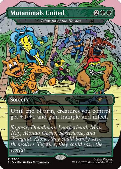 2026 Magic: The Gathering: Secret Lair Drop Series (SLD) - Mutanimals United Triumph of the Hordes (#2366, Rare) (Foil, Near Mint)