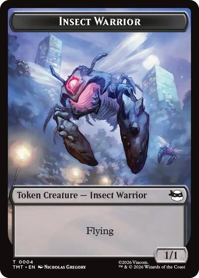 2026 Magic: The Gathering: Teenage Mutant Ninja Turtles (TMT) - Insect Warrior Food Double Sided Token (#4 // 8, T) (, Near Mint)