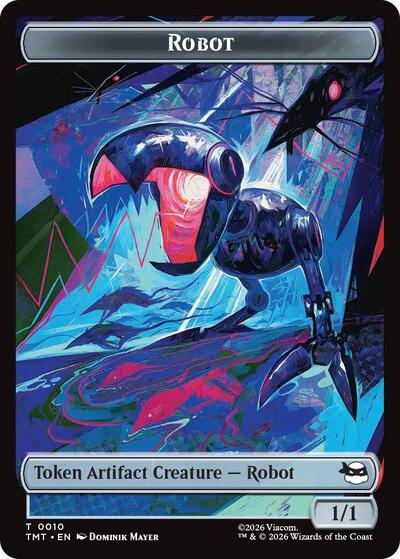2026 Magic: The Gathering: Teenage Mutant Ninja Turtles (TMT) - Robot Mutagen Double Sided Token (#10 // 9, T) (, Near Mint)