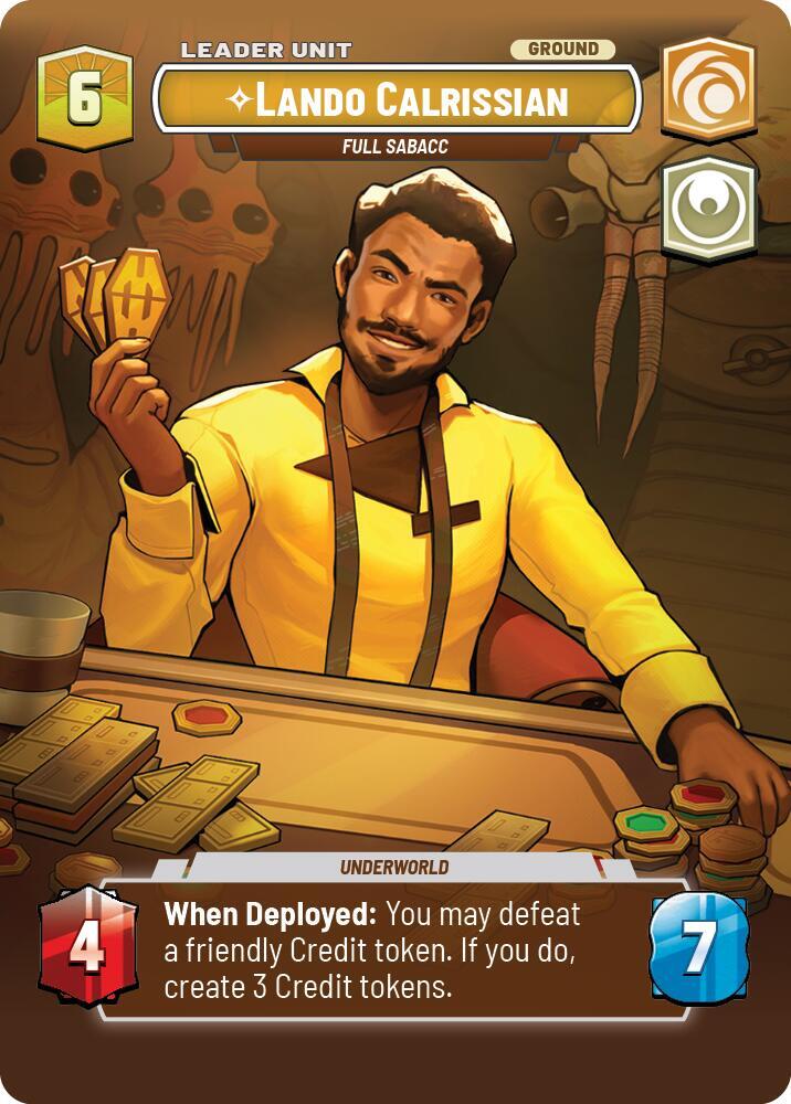 Lando Calrissian - Full Sabacc (Showcase) (Back)