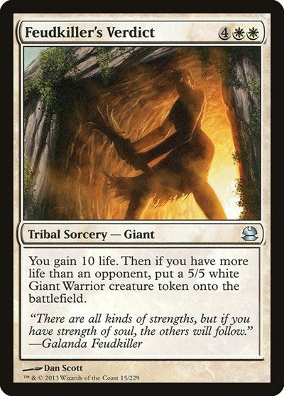 2013 Magic: The Gathering: Modern Masters (MMA) - Feudkillers Verdict (#15, Uncommon) (, Near Mint)