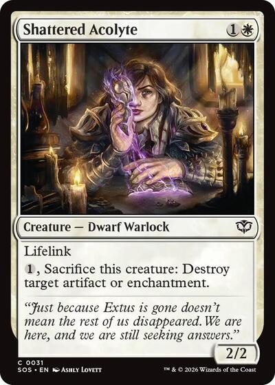 2026 Magic: The Gathering: Secrets of Strixhaven (SOS) - Shattered Acolyte (#31, Common)