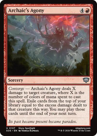 2026 Magic: The Gathering: Secrets of Strixhaven (SOS) - Archaics Agony (#107, Uncommon)