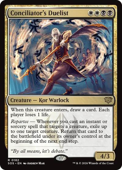 2026 Magic: The Gathering: Secrets of Strixhaven (SOS) - Conciliators Duelist (#182, Rare) (, Near Mint)