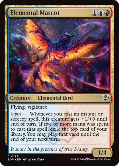2026 Magic: The Gathering: Secrets of Strixhaven (SOS) - Elemental Mascot (#185, Common)