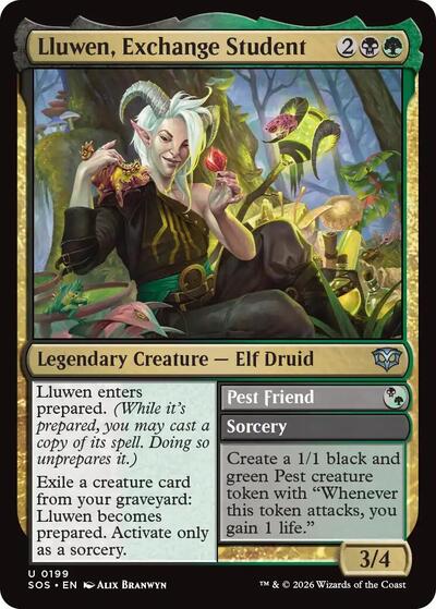 2026 Magic: The Gathering: Secrets of Strixhaven (SOS) - Lluwen Exchange Student (#199, Uncommon)
