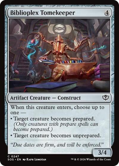 2026 Magic: The Gathering: Secrets of Strixhaven (SOS) - Biblioplex Tomekeeper (#247, Common)