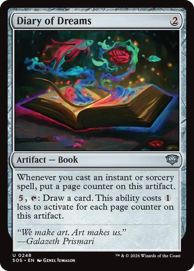 2026 Magic: The Gathering: Secrets of Strixhaven (SOS) - Diary of Dreams (#248, Uncommon)