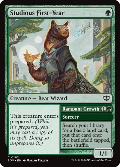 2026 Magic: The Gathering: Secrets of Strixhaven (SOS) - Studious First Year (#162, Common)