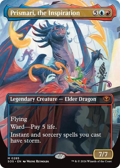 2026 Magic: The Gathering: Secrets of Strixhaven (SOS) - Prismari the Inspiration Borderless (#285, Mythic Rare) (, Near Mint)