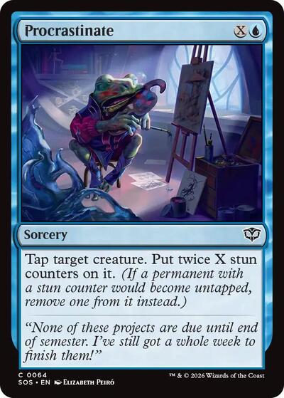 2026 Magic: The Gathering: Secrets of Strixhaven (SOS) - Procrastinate (#64, Common)