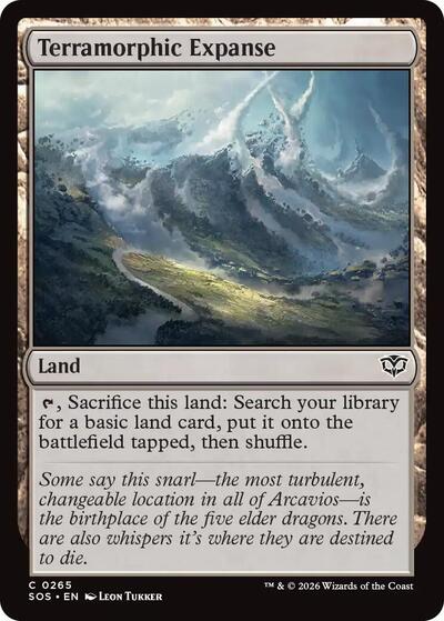 2026 Magic: The Gathering: Secrets of Strixhaven (SOS) - Terramorphic Expanse (#265, Common) (, Near Mint)