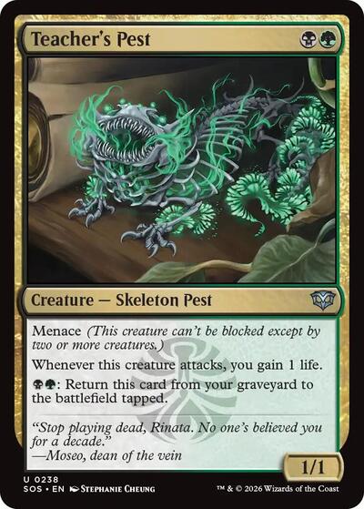 2026 Magic: The Gathering: Secrets of Strixhaven (SOS) - Teachers Pest (#238, Uncommon)