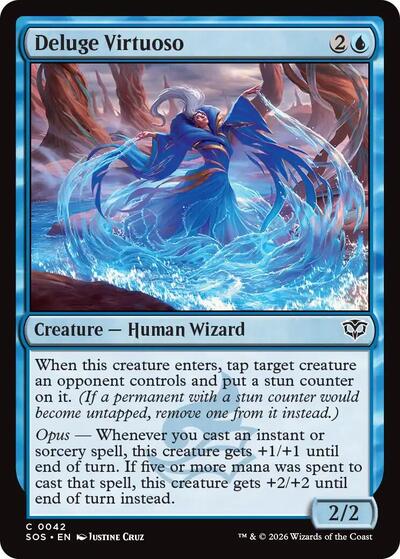 2026 Magic: The Gathering: Secrets of Strixhaven (SOS) - Deluge Virtuoso (#42, Common)