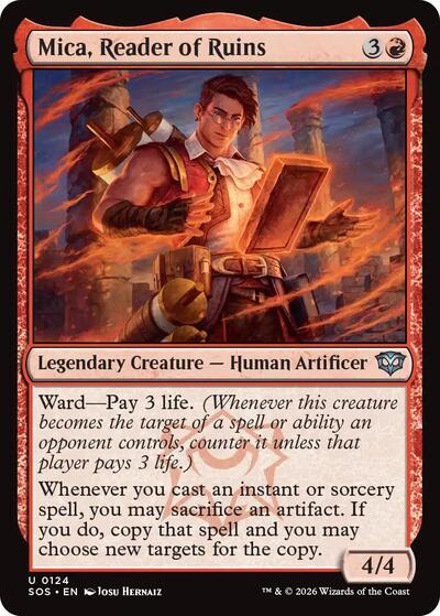 2026 Magic: The Gathering: Secrets of Strixhaven (SOS) - Mica Reader of Ruins (#124, Uncommon) (, Near Mint)