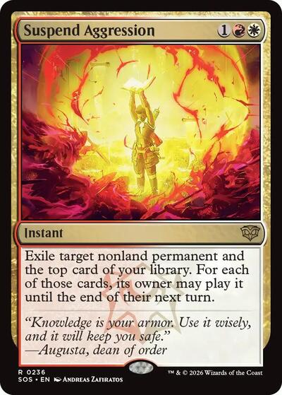 2026 Magic: The Gathering: Secrets of Strixhaven (SOS) - Suspend Aggression (#236, Rare) (, Near Mint)