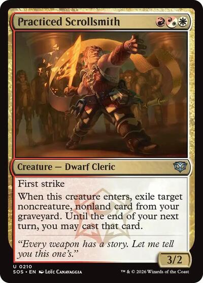 2026 Magic: The Gathering: Secrets of Strixhaven (SOS) - Practiced Scrollsmith (#210, Uncommon)