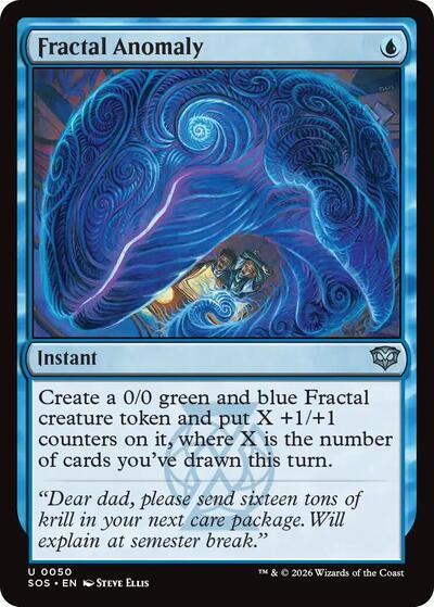 2026 Magic: The Gathering: Secrets of Strixhaven (SOS) - Fractal Anomaly (#50, Uncommon) (, Near Mint)