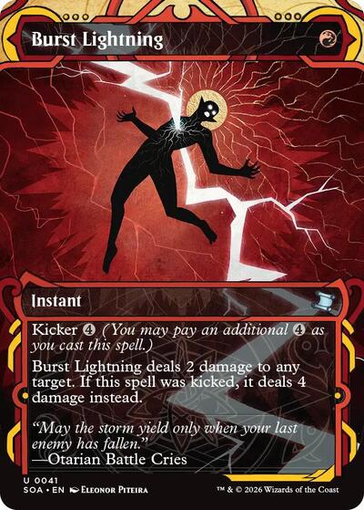 2026 Magic: The Gathering: Secrets of Strixhaven: Mystical Archive (SOA) - Burst Lightning (#41, Uncommon) (, Near Mint)