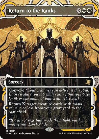 2026 Magic: The Gathering: Secrets of Strixhaven: Mystical Archive (SOA) - Return to the Ranks (#11, Rare)