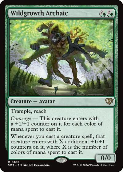 2026 Magic: The Gathering: Secrets of Strixhaven (SOS) - Wildgrowth Archaic (#168, Rare)