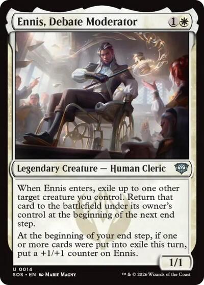 2026 Magic: The Gathering: Secrets of Strixhaven (SOS) - Ennis Debate Moderator (#14, Uncommon)