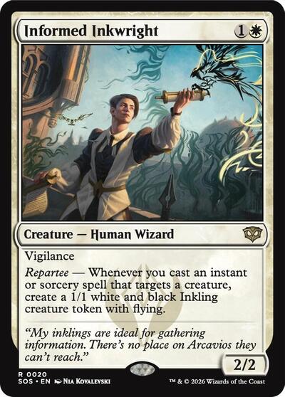 2026 Magic: The Gathering: Secrets of Strixhaven (SOS) - Informed Inkwright (#20, Rare) (, Near Mint)