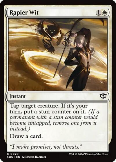 2026 Magic: The Gathering: Secrets of Strixhaven (SOS) - Rapier Wit (#28, Common)