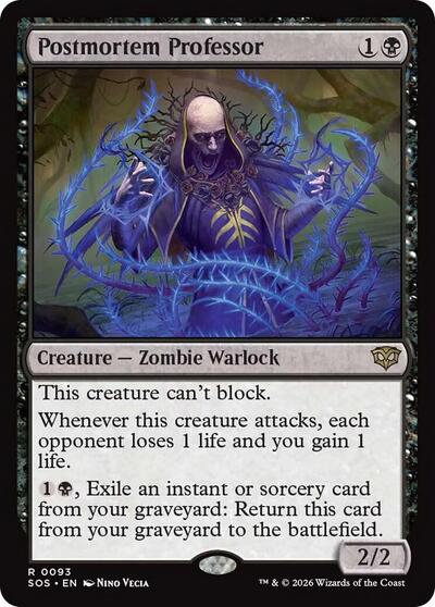 2026 Magic: The Gathering: Secrets of Strixhaven (SOS) - Postmortem Professor (#93, Rare) (, Near Mint)