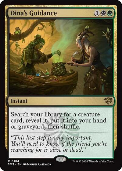 2026 Magic: The Gathering: Secrets of Strixhaven (SOS) - Dinas Guidance (#184, Rare) (, Near Mint)