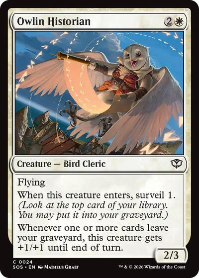 2026 Magic: The Gathering: Secrets of Strixhaven (SOS) - Owlin Historian (#24, Common) (, Near Mint)