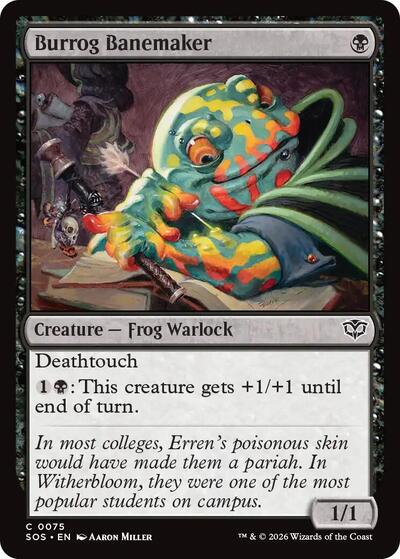 2026 Magic: The Gathering: Secrets of Strixhaven (SOS) - Burrog Banemaker (#75, Common)