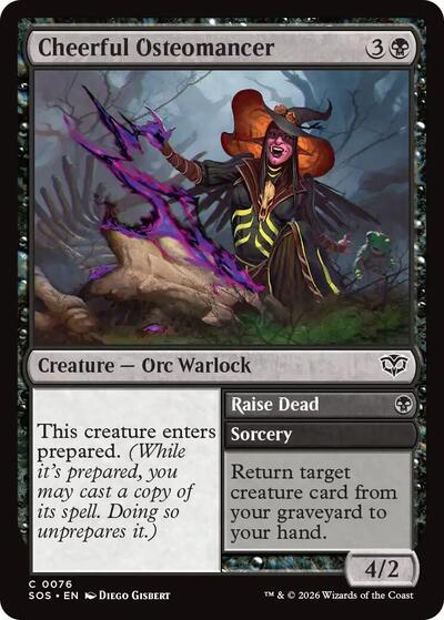 2026 Magic: The Gathering: Secrets of Strixhaven (SOS) - Cheerful Osteomancer (#76, Common)