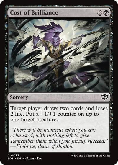 2026 Magic: The Gathering: Secrets of Strixhaven (SOS) - Cost of Brilliance (#77, Common)