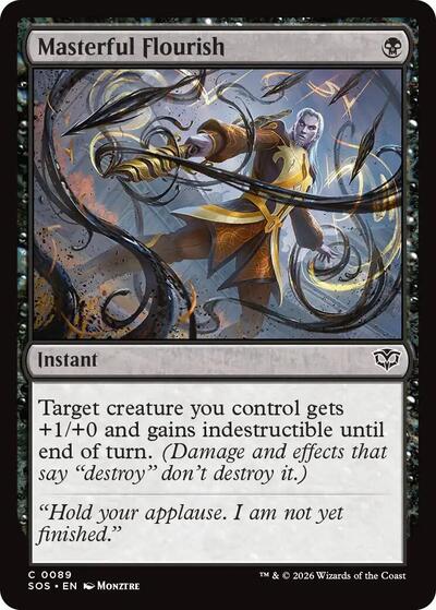 2026 Magic: The Gathering: Secrets of Strixhaven (SOS) - Masterful Flourish (#89, Common)