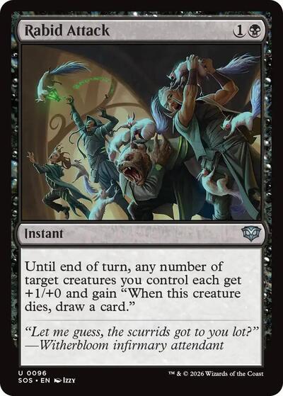 2026 Magic: The Gathering: Secrets of Strixhaven (SOS) - Rabid Attack (#96, Uncommon) (, Near Mint)