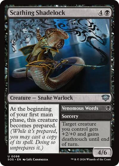 2026 Magic: The Gathering: Secrets of Strixhaven (SOS) - Scathing Shadelock (#98, Uncommon) (, Near Mint)