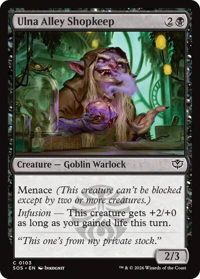 2026 Magic: The Gathering: Secrets of Strixhaven (SOS) - Ulna Alley Shopkeep (#103, Common)