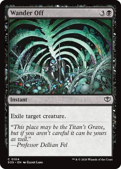 2026 Magic: The Gathering: Secrets of Strixhaven (SOS) - Wander Off (#104, Common)
