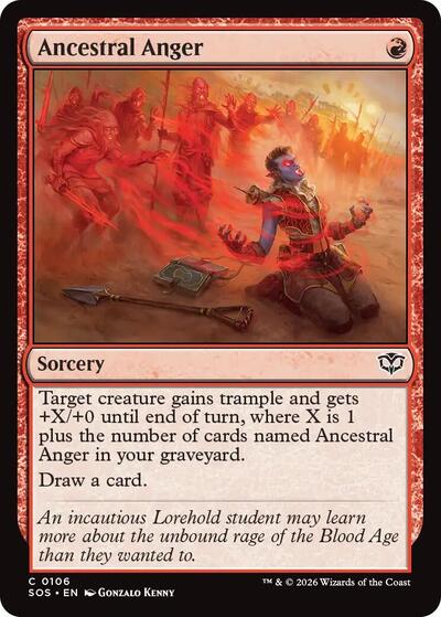 2026 Magic: The Gathering: Secrets of Strixhaven (SOS) - Ancestral Anger (#106, Common)