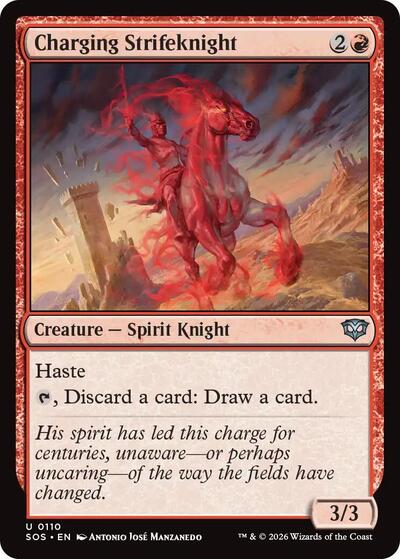 2026 Magic: The Gathering: Secrets of Strixhaven (SOS) - Charging Strifeknight (#110, Uncommon) (, Near Mint)