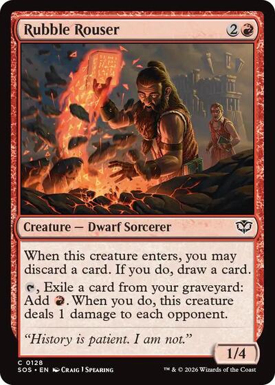 2026 Magic: The Gathering: Secrets of Strixhaven (SOS) - Rubble Rouser (#128, Common)