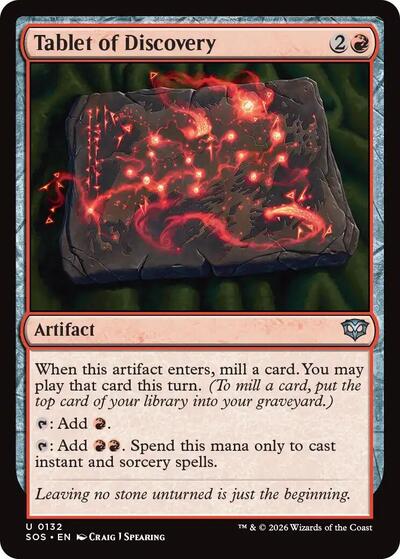 2026 Magic: The Gathering: Secrets of Strixhaven (SOS) - Tablet of Discovery (#132, Uncommon) (, Near Mint)
